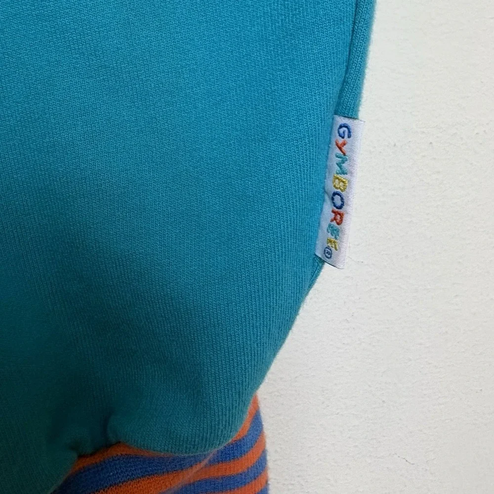 Vintage Rainbow Tag Gymboree Romper Size XS Green Orange Blue